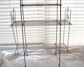 Metal shelves, wrought iron wire plant shelves stand, rustic industrial metal music room shelves, 3 tiered shelves