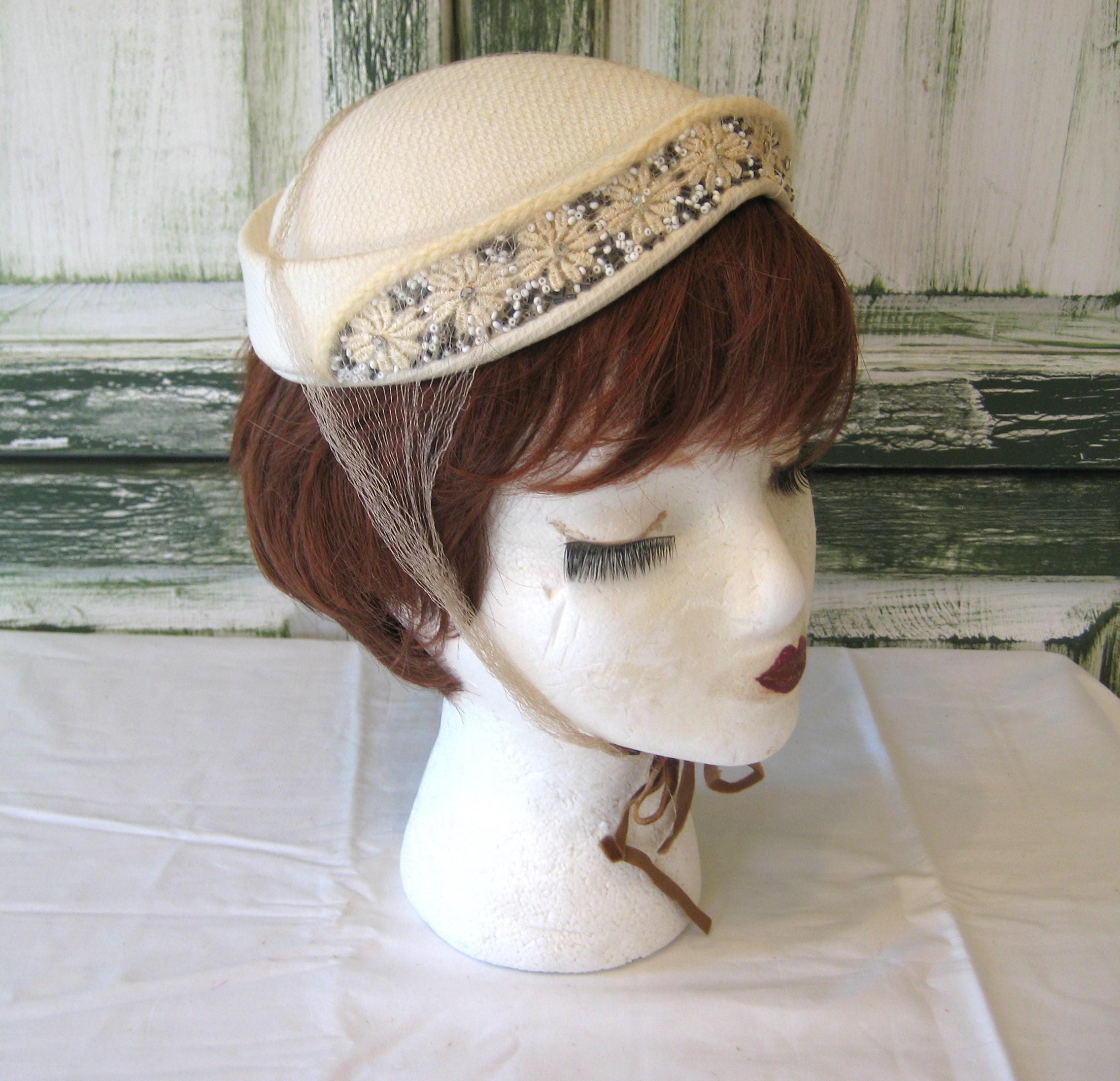 Ivory Pillbox Hat No Veil - Etsy