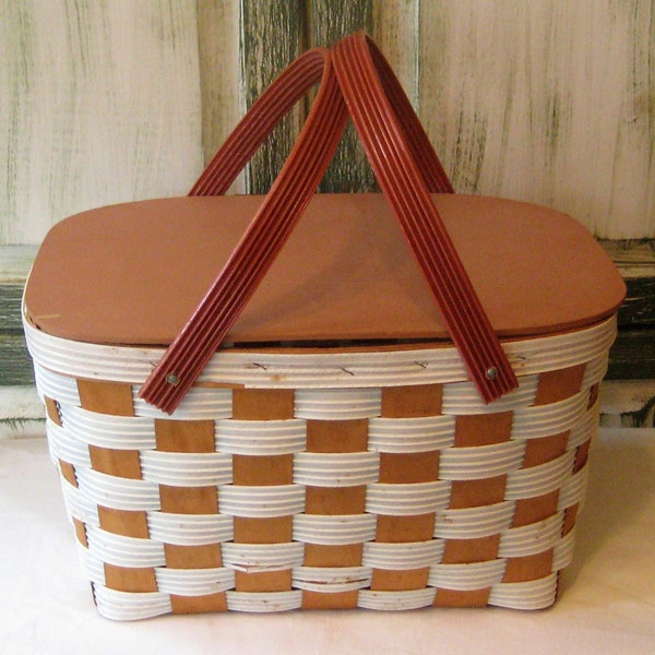 Picnic Basket With Lid Etsy