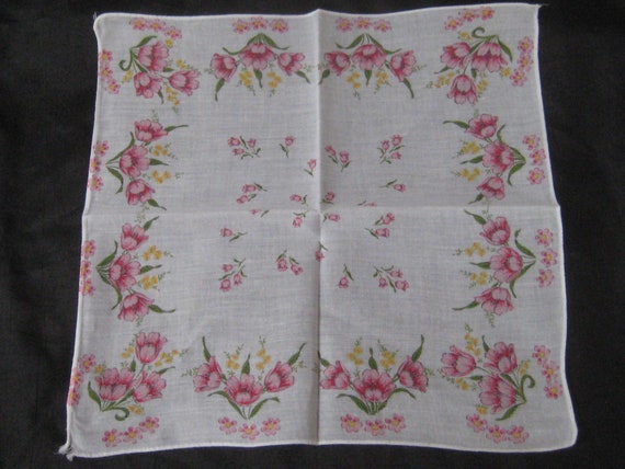 Collection of 3 womens handkerchiefs, pink white … - image 3