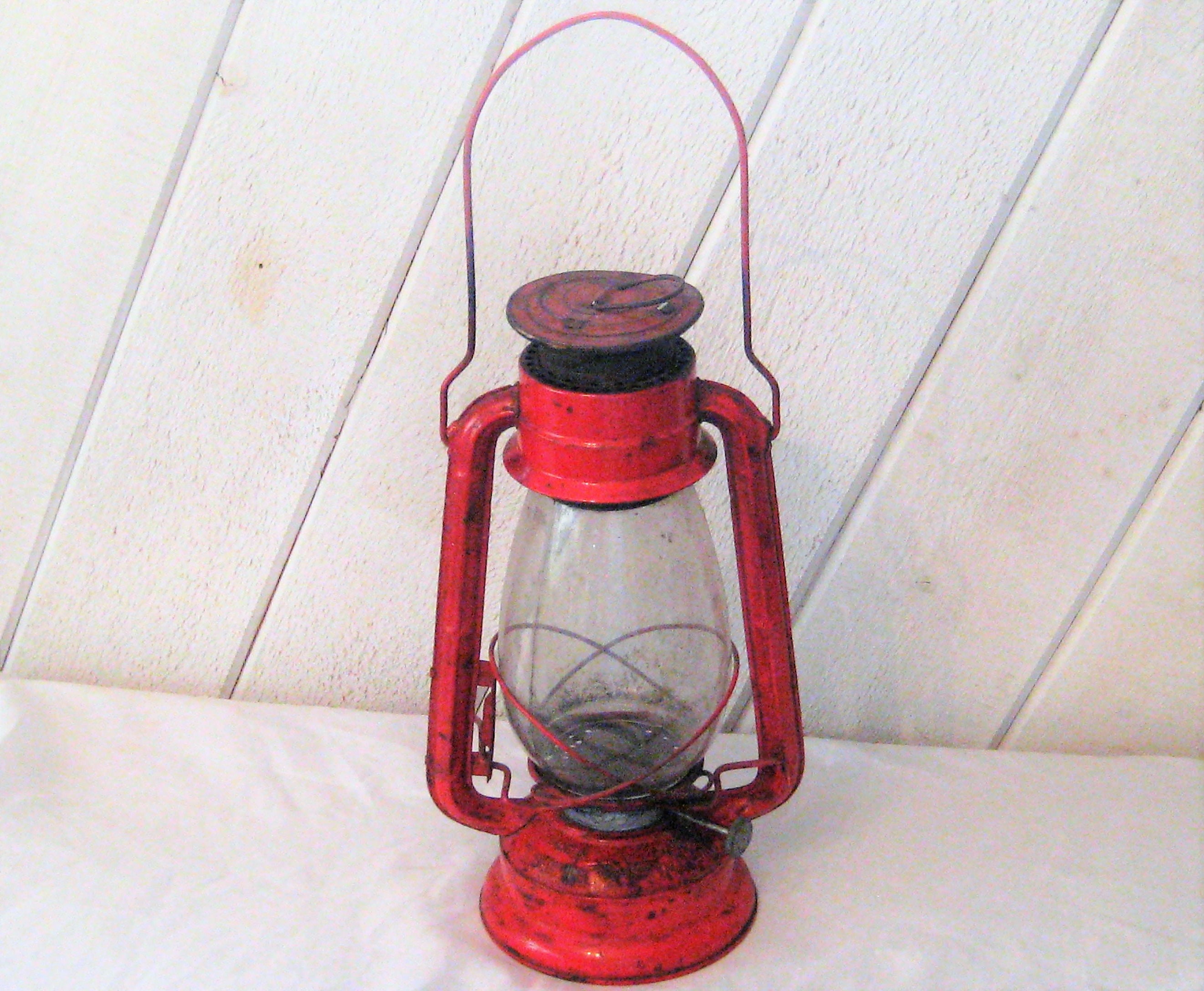 Antique Red Lantern Wingedwheel No. 600 Hurricane Oil Lamp - Etsy