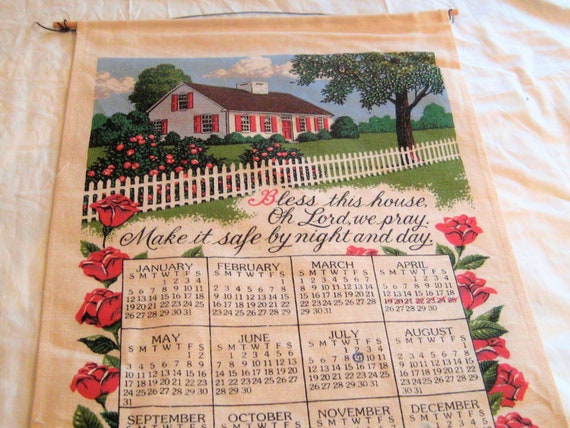 1992 Wall Calendar, Bless This House Pray, 1992 Calender, Wall Hanging  Decor - Etsy