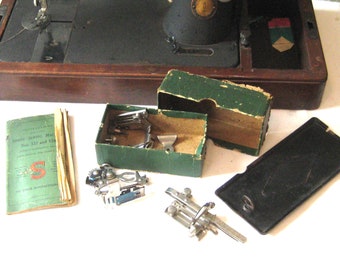 Buy Antique Electric Singer Sewing Machine, Brown Wood Domed Case