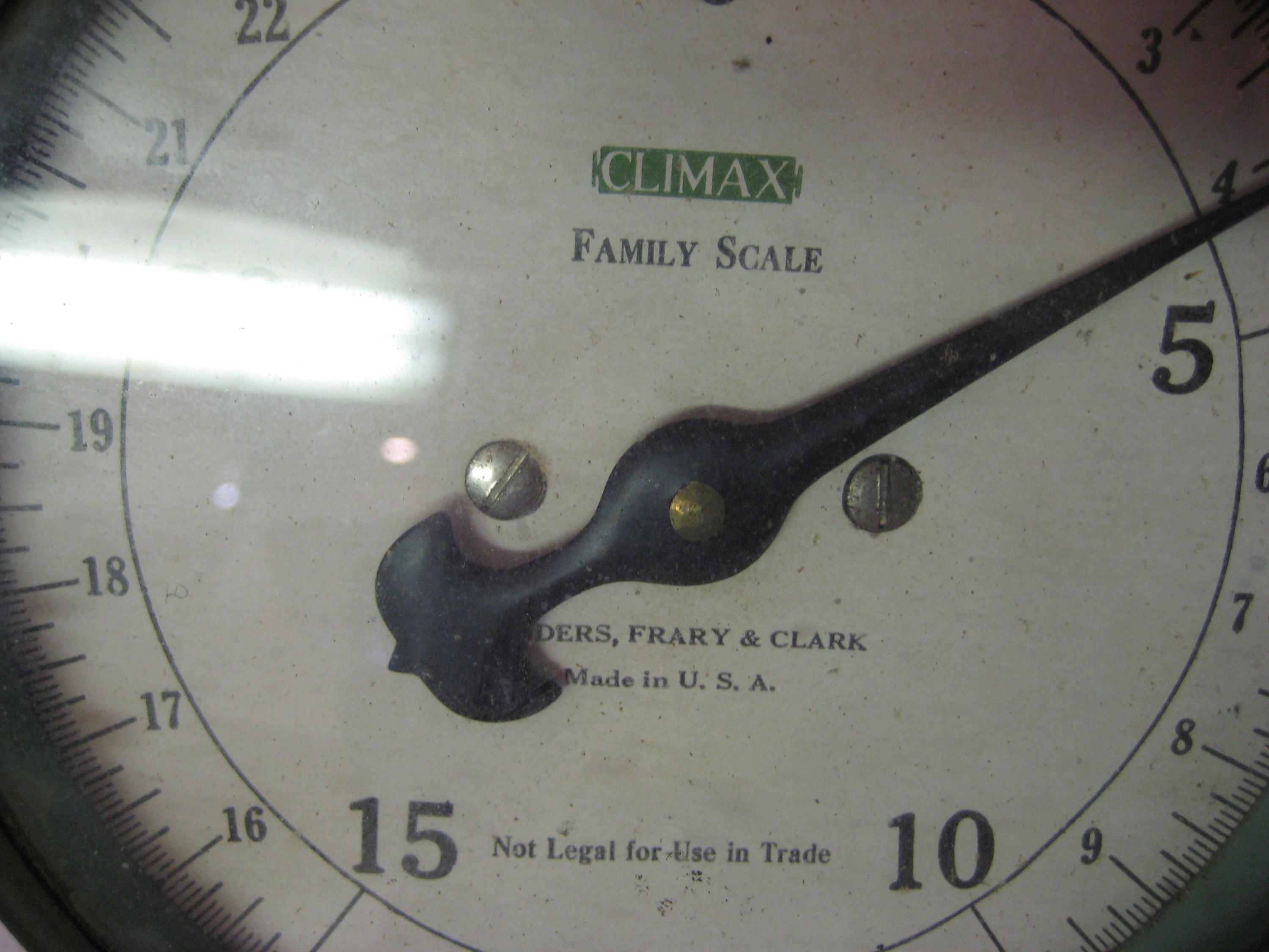 Antique Metal Food Scale, Family Scale Made in USA, Green Black Rustic ...