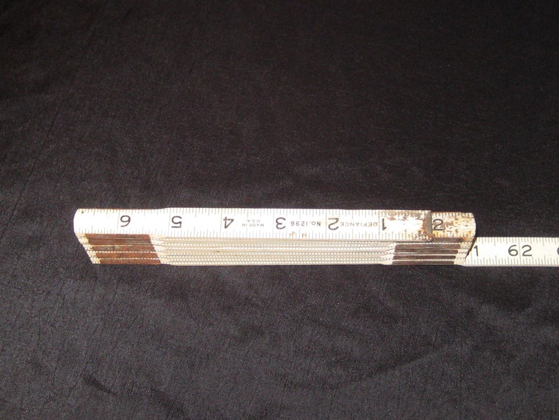 White Wood Folding Ruler, Sliding Ruler, 72 Inches, Rustic Wooden Ruler ...