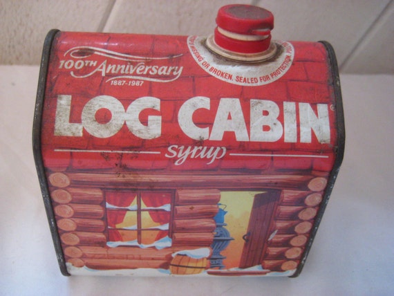 Log Cabin Syrup Tin Log House Collectible Tin 100th Etsy