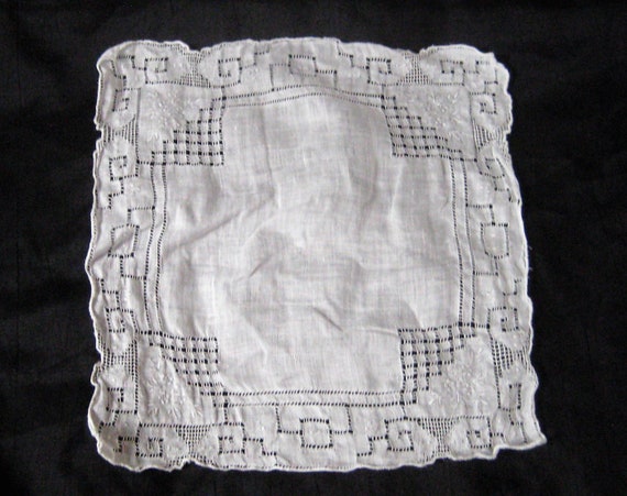 Antique womens handkerchief, collection of two wh… - image 3