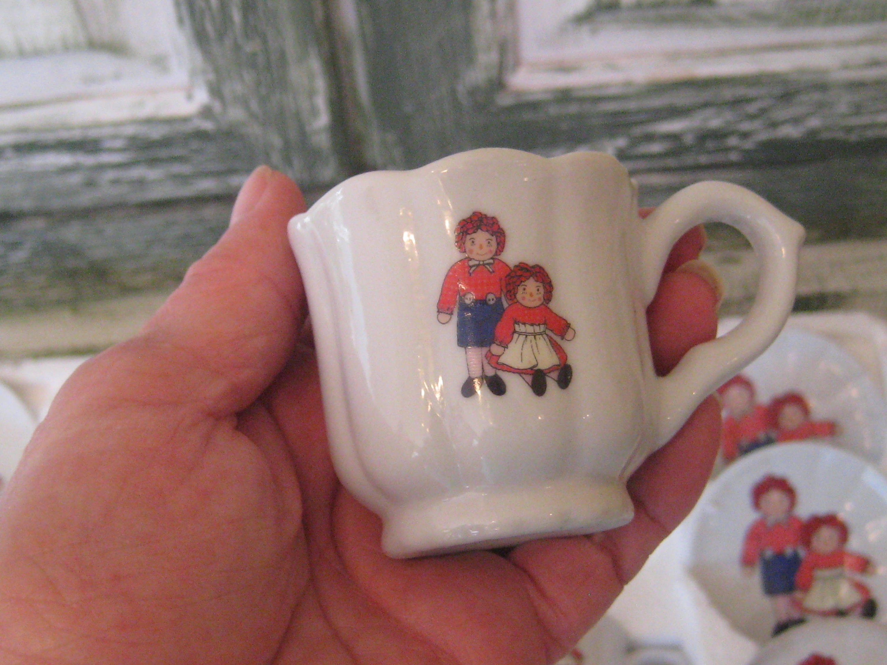Vintage Toy Coffee Tea Set Raggedy Ann and Andy Ceramic - Etsy Canada