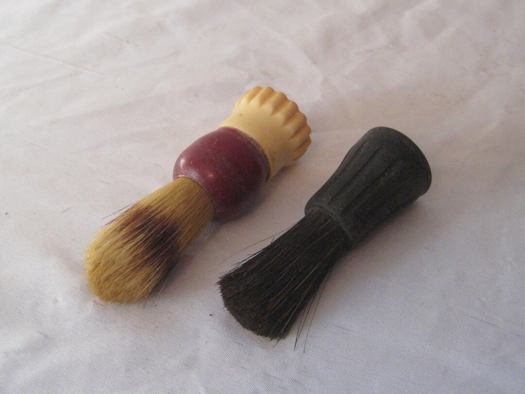 Antique Horse Boar Hair Shaving Brush Ivory Burgundy Black Etsy