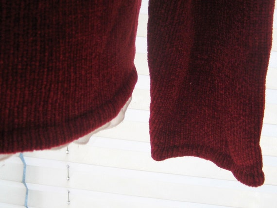 Deep Red cardigan, cranberry button up sweater, s… - image 5