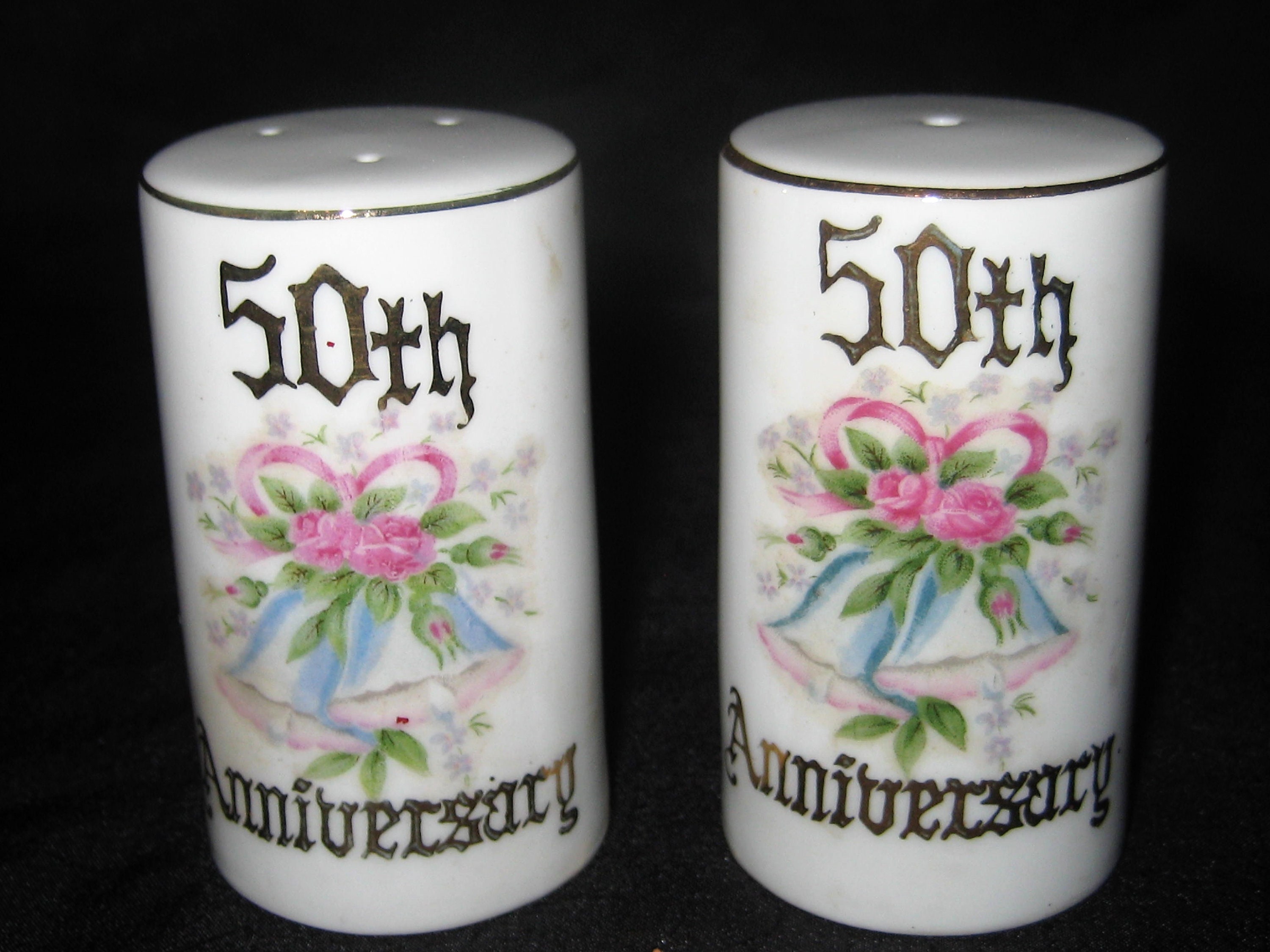 Vintage Salt and Pepper Shakers 50th Wedding Anniversary Etsy