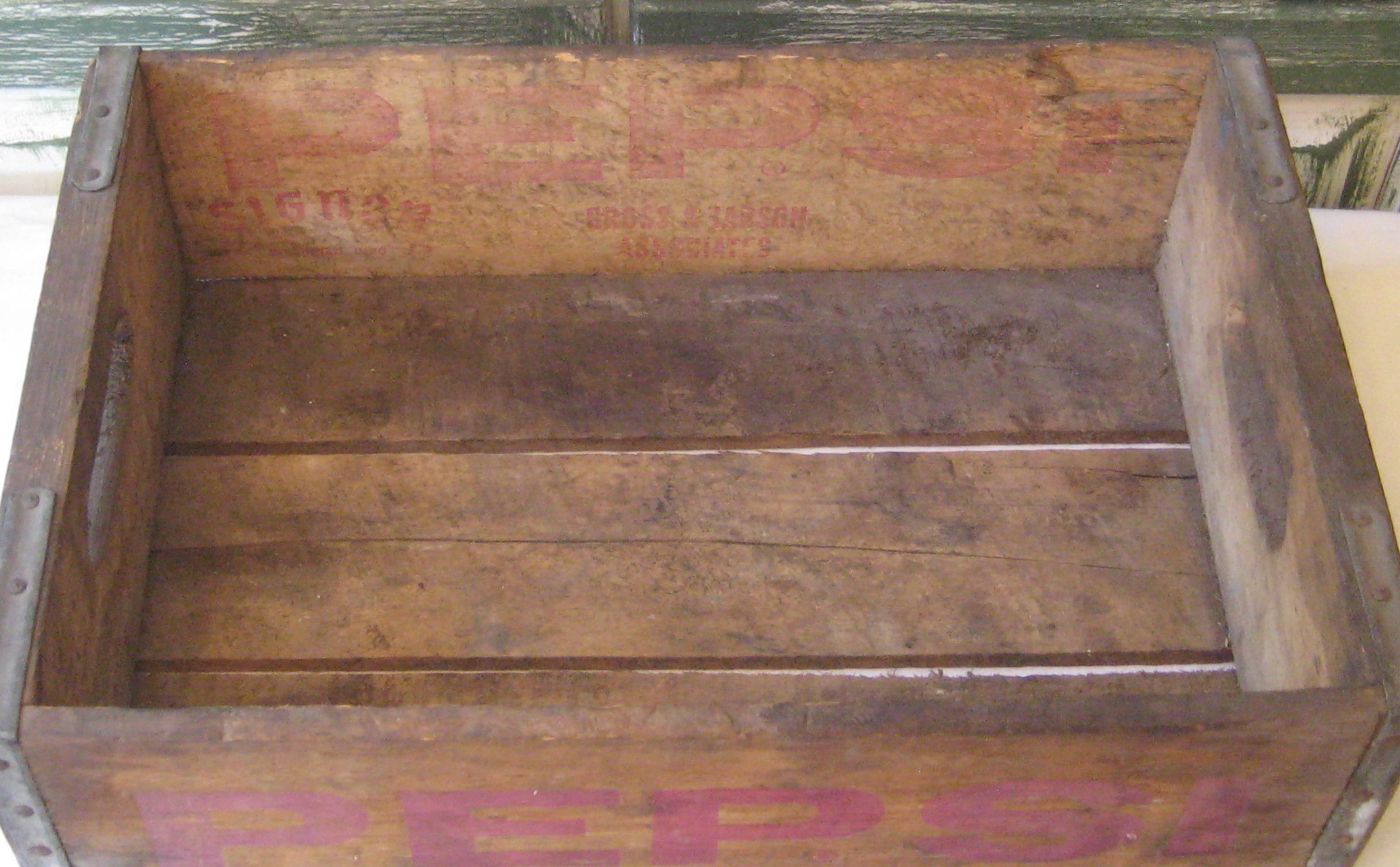 ペプシコーラ　アンティーク　木箱 AS-IS Vintage PEPSI Cola Crate Wood Box Antique ビンテージ