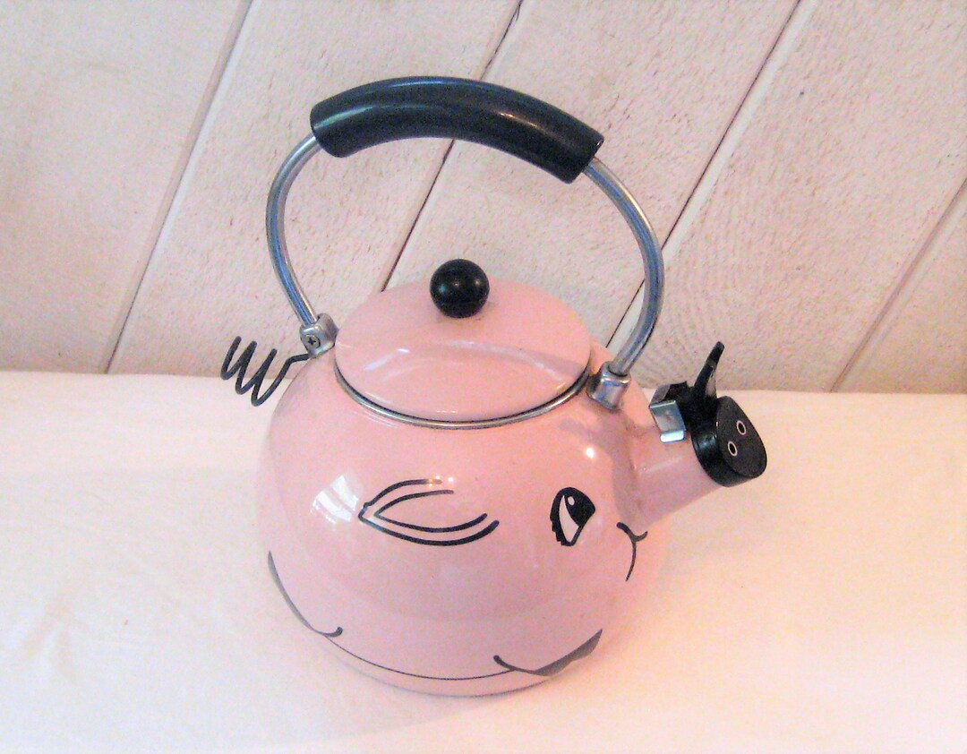 Vintage Pink Pig Kettle Tea Boiling Water Pot 1970s Retro Etsy