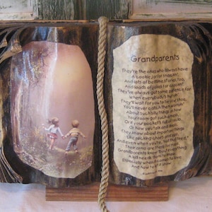 Gift for Grandparents lacquered book, poem by Judith Bond, 1980s, books of love, made in USA 1986, rare unusual unique one of a kind