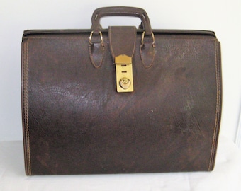 Giorgio Armani Mens Brown Laptop/briefcase Bag Juton Vintage 