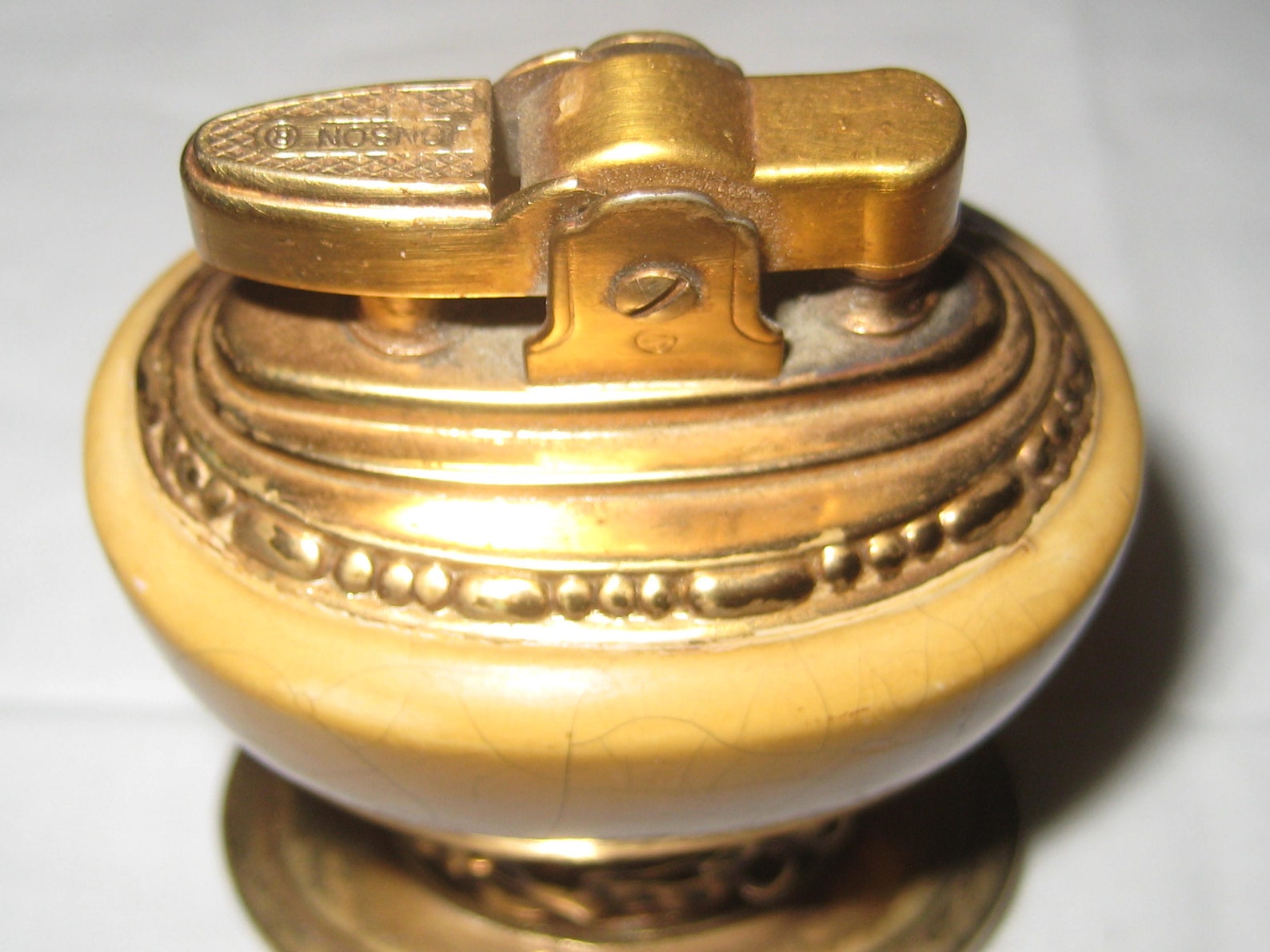 Antique Table Top Lighter Ronson Lighter Leona Heavy Brass Etsy