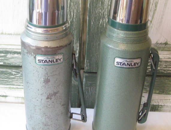 Vintage Aladdin’s Stanley Thermos Quart Unbreakable Steel w/Handle Original  Box