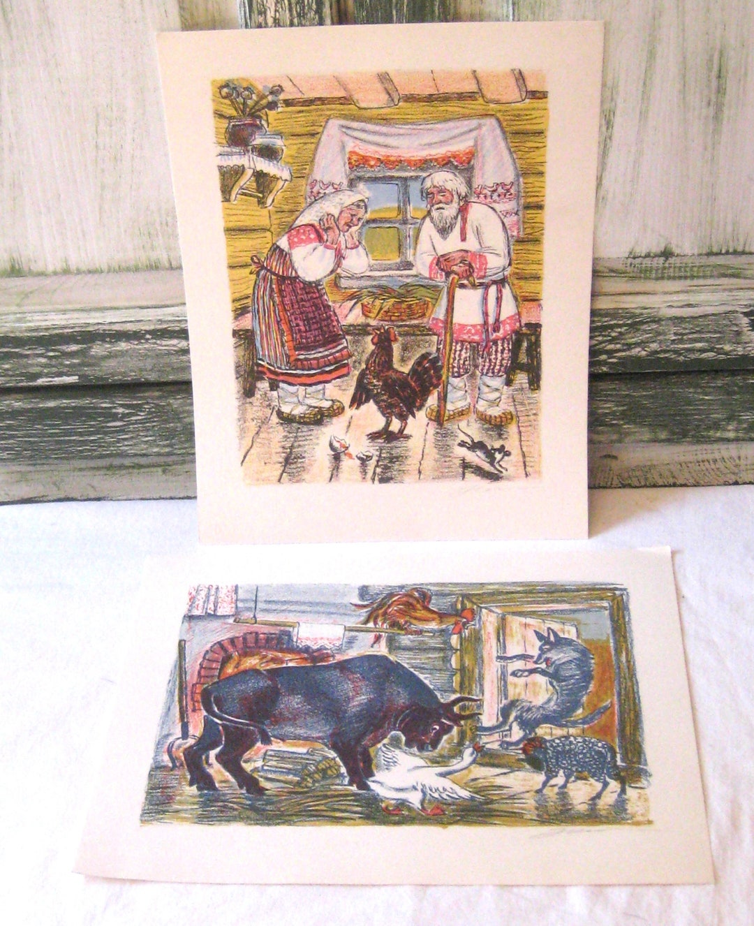 Vintage Russian Fairytale Drawing, Russian National Folk Tales, Copy of ...