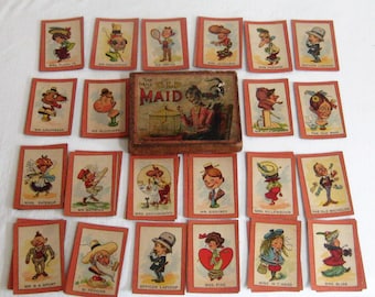 アンティーク オールド メイド トランプ、1904 1900 年代、非常に