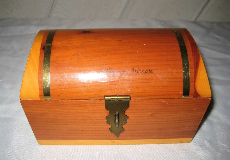 wooden toy box with hinged lid