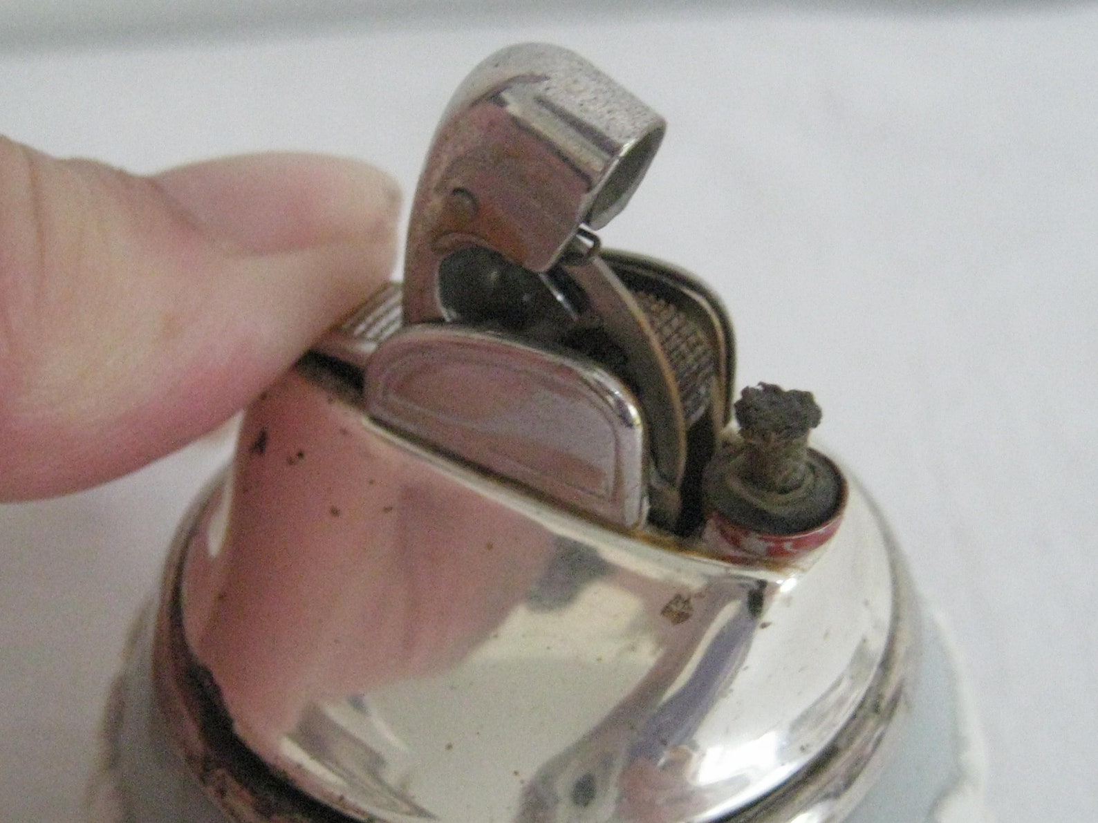 Antique table top lighter vintage slim thin gold metal Etsy