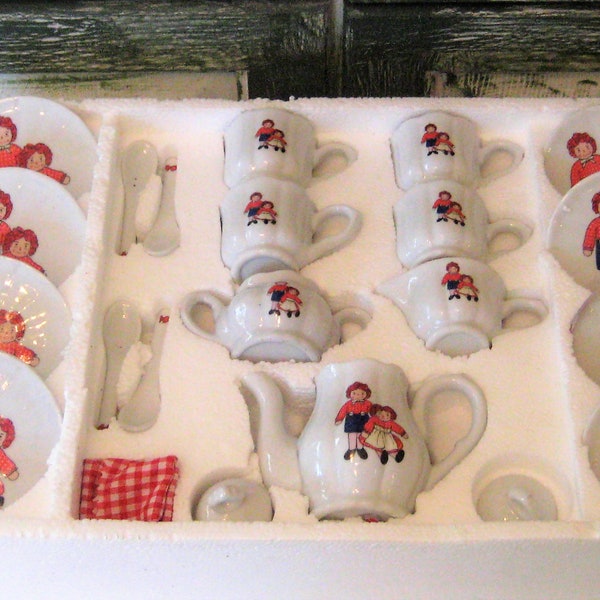 Vintage Ceramic Tea Set Toy Kids Etsy