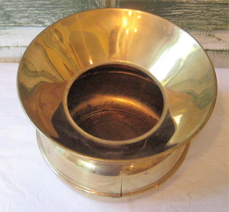 Vintage Brass Spittoon Repurposed Gold Metal Repurposed Etsy