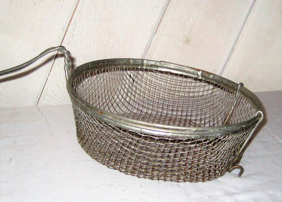 Vintage Aluminum Strainer Metal Collander Wire Mesh Mid Etsy