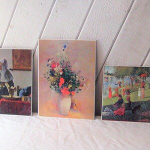 Reproduction painting, Young Woman with Water Jug Vermeer, Flowers in White Vase Redon, Sunday Afternoon on the Island, Seuret, Metropolitan
