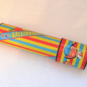 Vintage Pixie  kaleidoscope, made By Steven, St. Louis Mo, in the USA, mid century toy, child&#39;s room decor, 50s 60s, colorful, elves