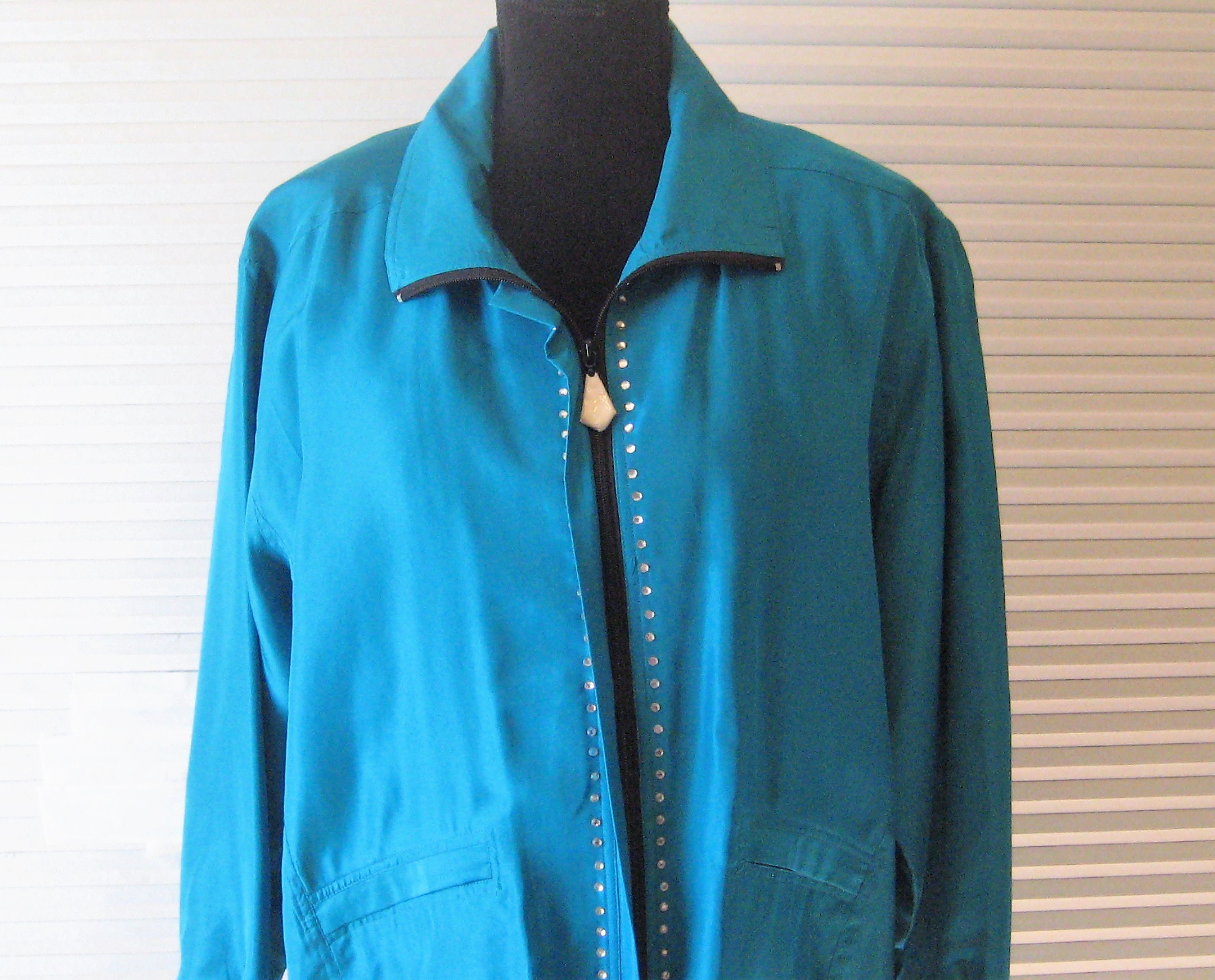 Oleg Cassini Silk Jacket - Etsy Oleg Cassini Silk Jacket - Etsy
