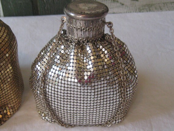 Antique Whiting & Davis Co mesh handbag, gold sil… - image 9