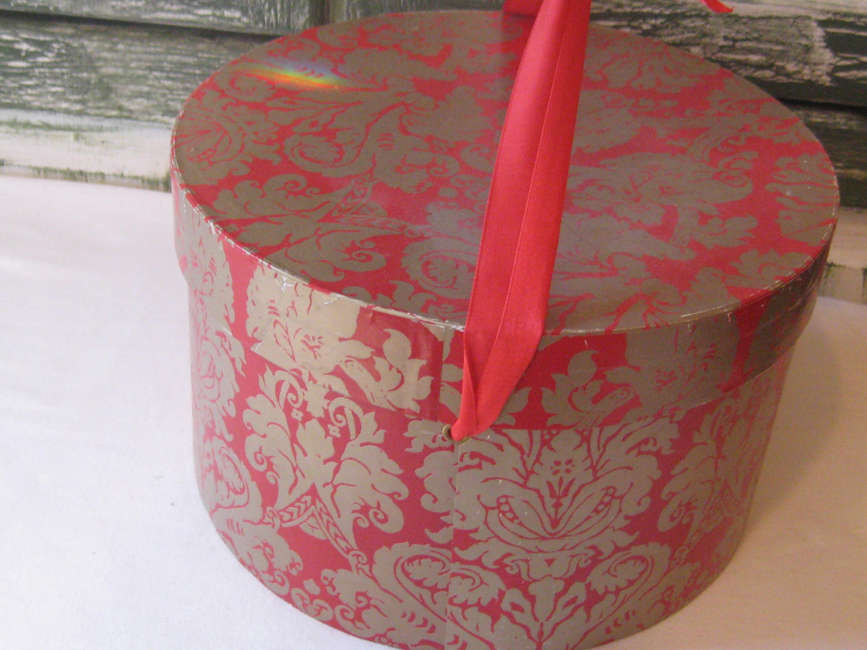 Vintage Cardboard Hat Box, Red Gold Filigree 10 Hatbox, 1970s Hat Closet  Storage, Bow Ribbon Handle, Ornate Decorative -  Hong Kong