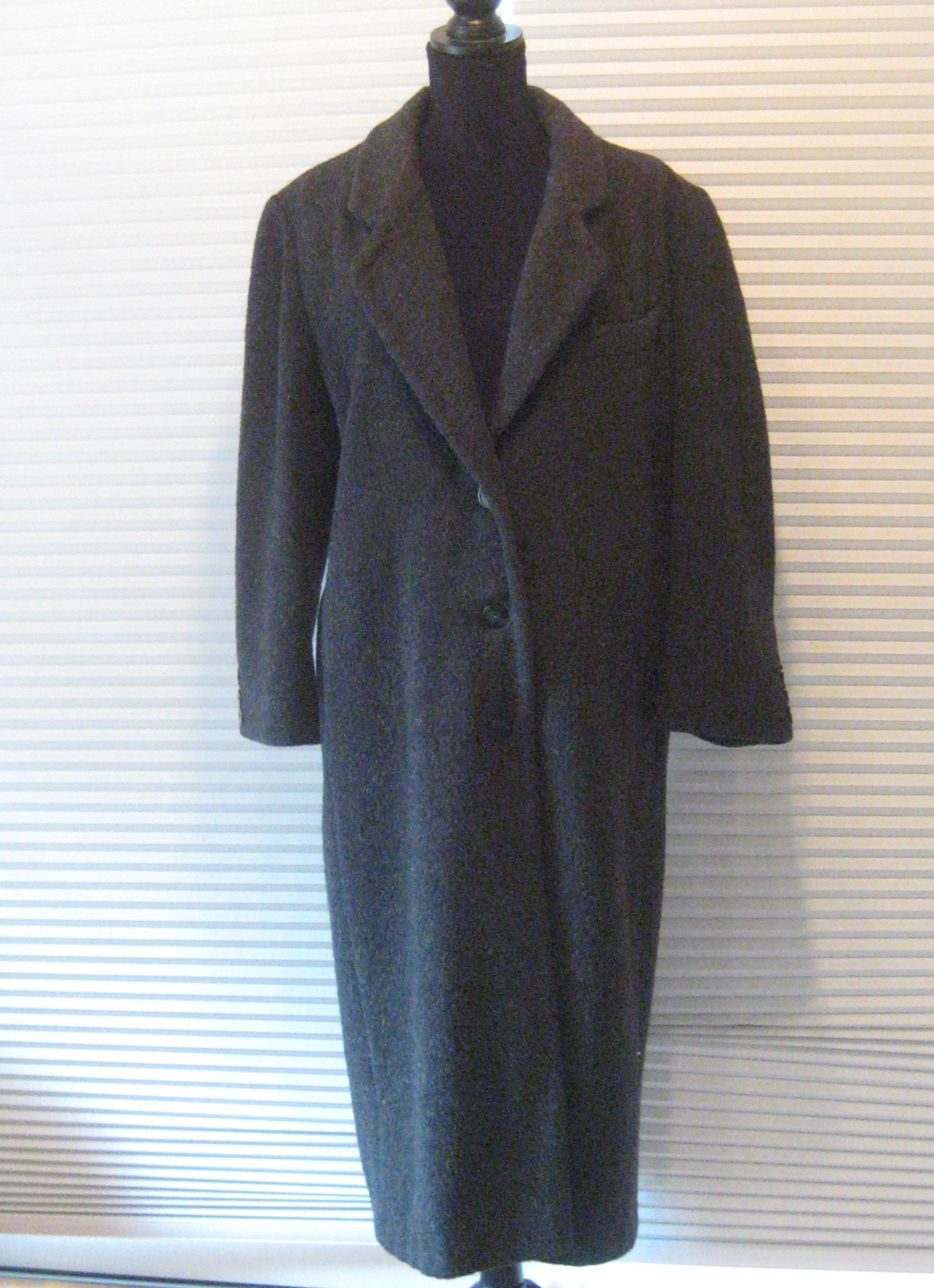 【90's】Wool Maxi Chester Coat / Dark Gray 90's】Wool Maxi Chester Coat / Dark Gray il_fullxfull
