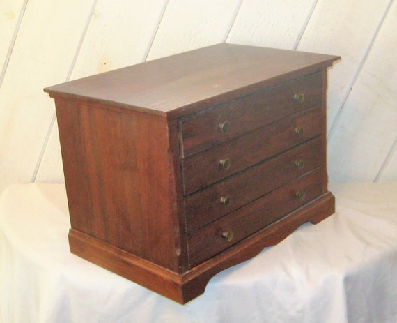 Large Wood Jewelry Chest Dresser Top Jewelry Box Mens Etsy