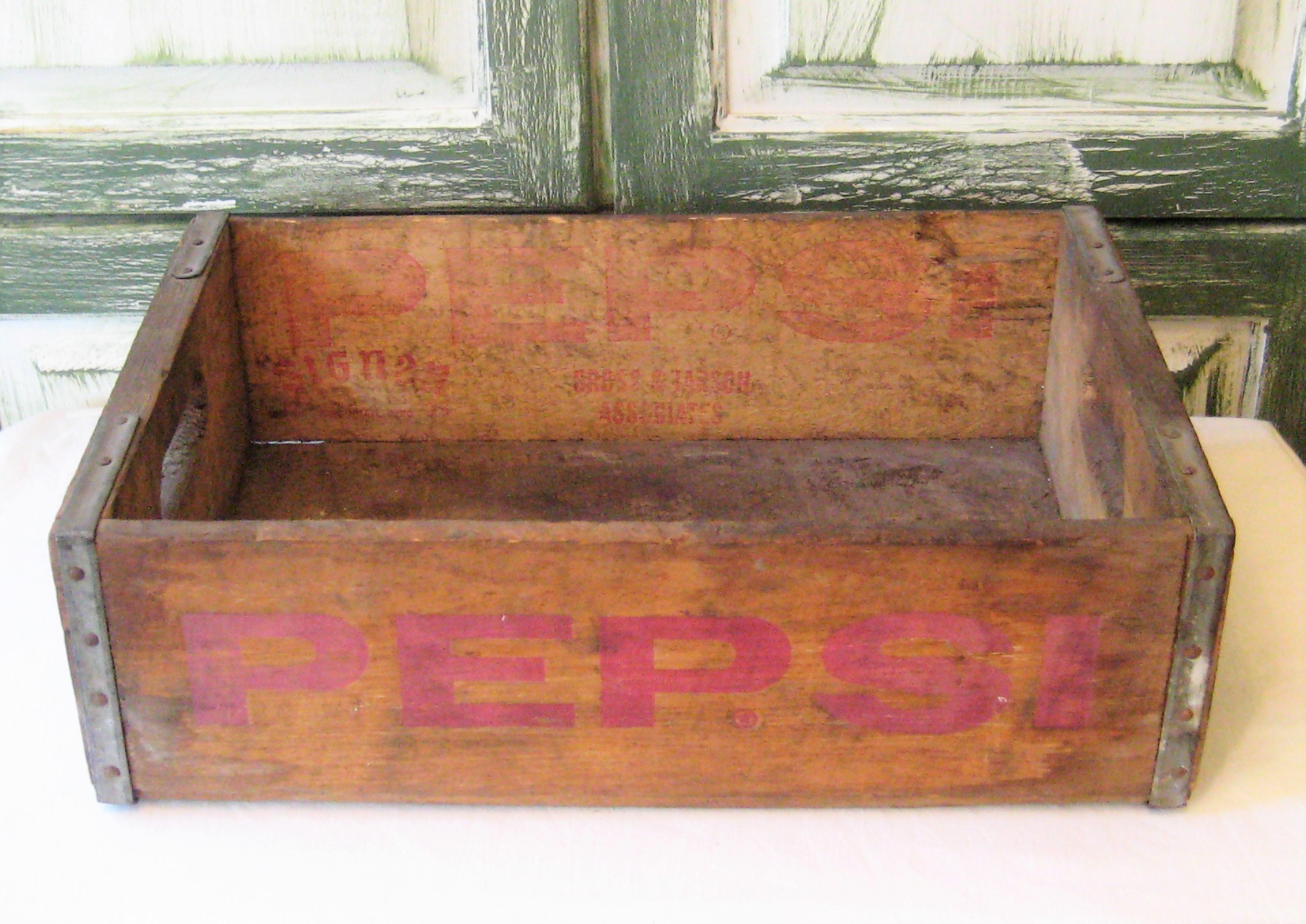 Antique Pepsi Cola wood crate soda pop crate box rustic - Etsy 日本