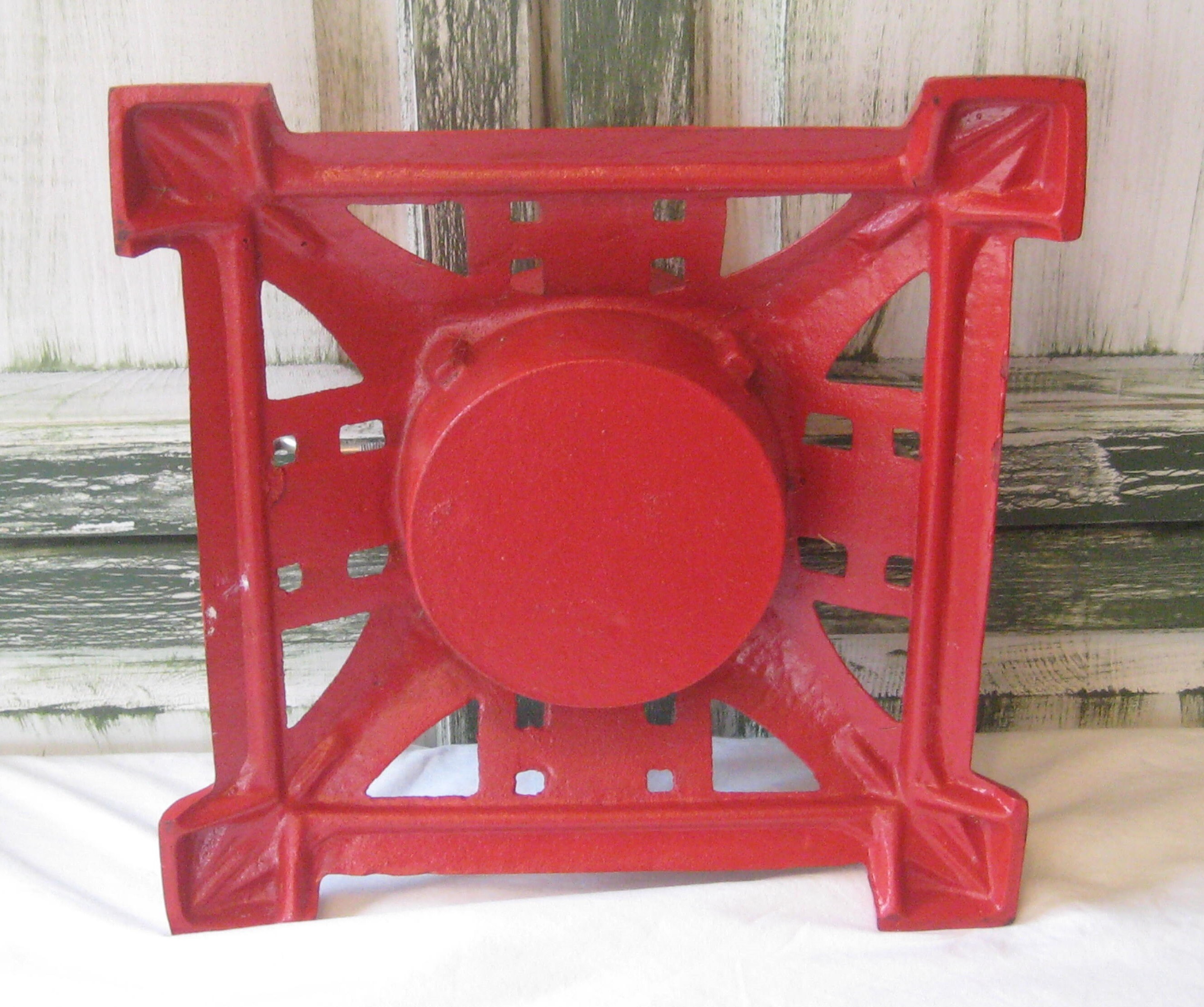 Antique Christmas Tree Stand Vintage Cast Iron Red Tree Etsy Canada