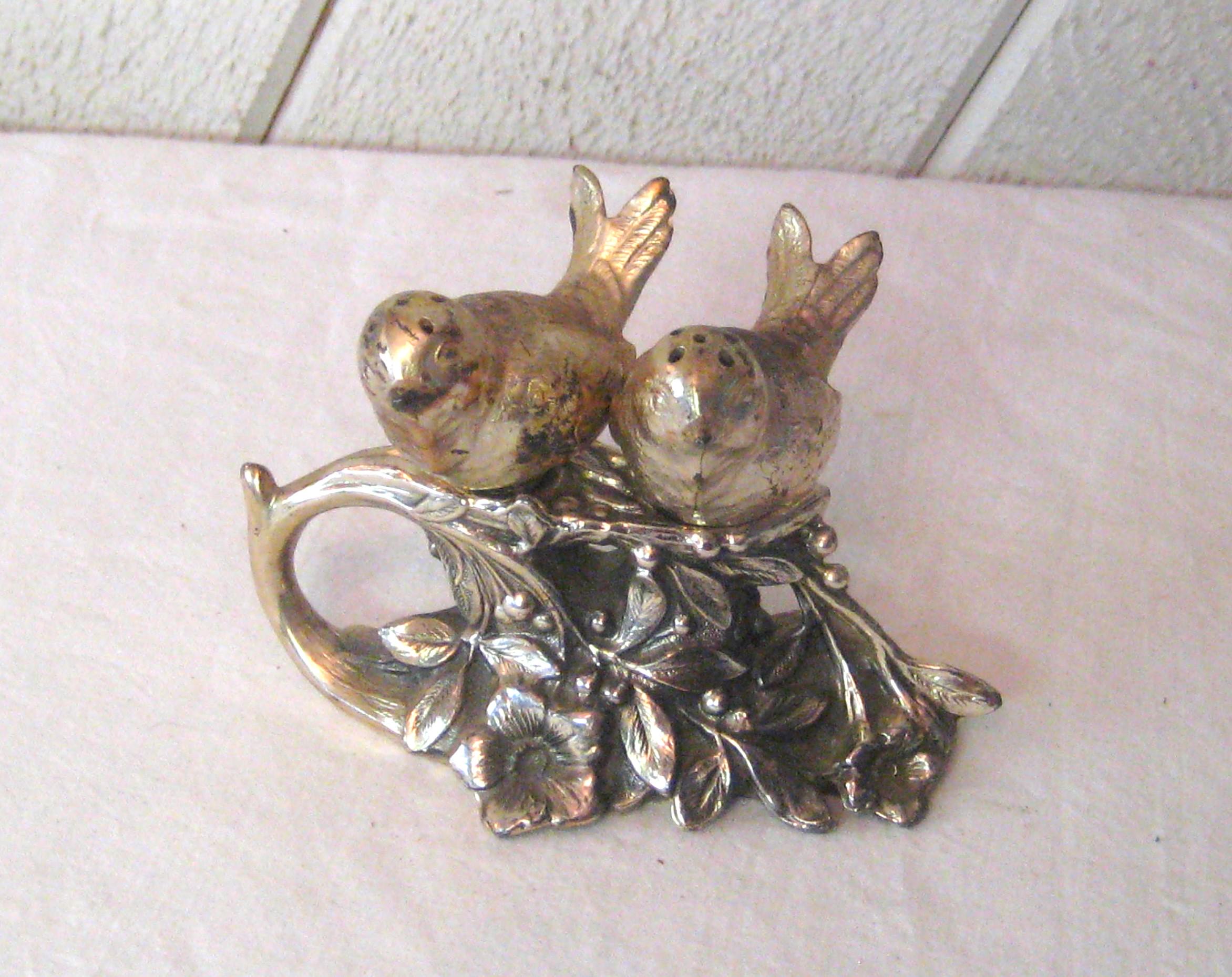 Pendentif Oiseau En Rubis Sur Argent Sterling 925 - Vintage Années 1960 - Chaîne 18 Pouces