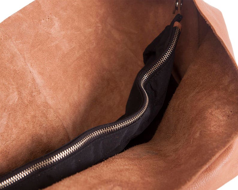 Leathergoods Purse Handmade in Argentina Beba Suela Light brown leather Tote Bag