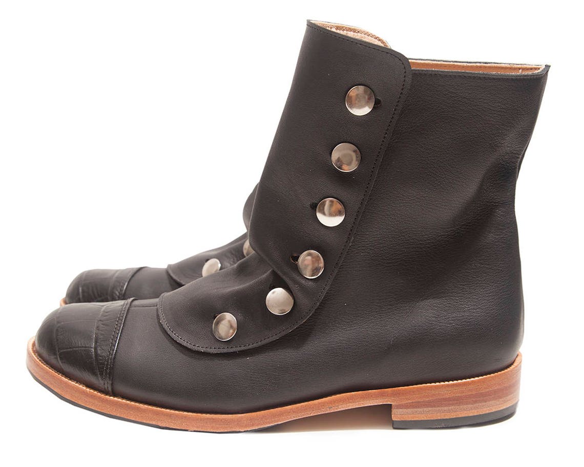 Mamba Black Leather boots Handmade in Argentina Free Etsy