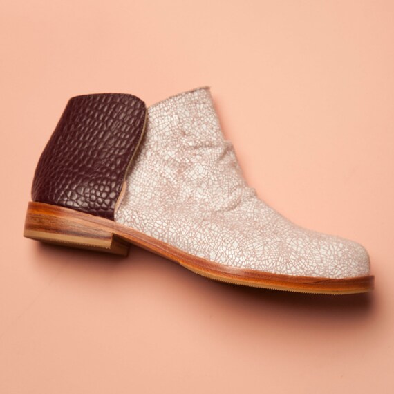 light pink leather boots