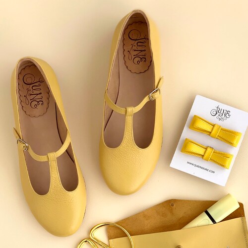 flat yellow shoes