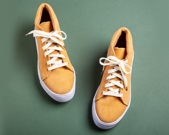 Yellow Mustard Suede Sneaker Boots 