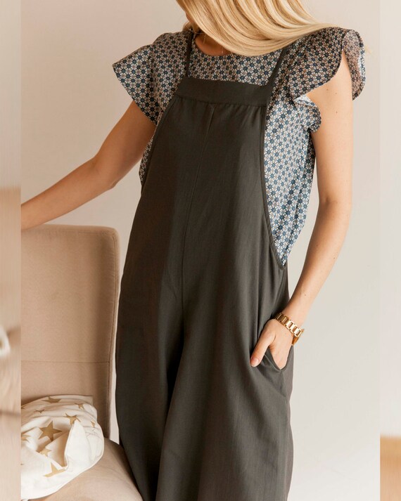Jumpsuit Jacq in Black Linen. Urban 