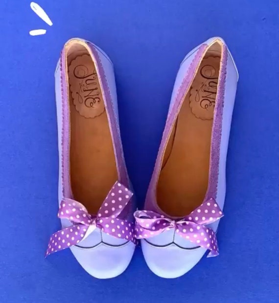patrocinador agradable Mercurio Dan Lila Chatitas de cuero lila con moño Zapatos de Novia - Etsy México