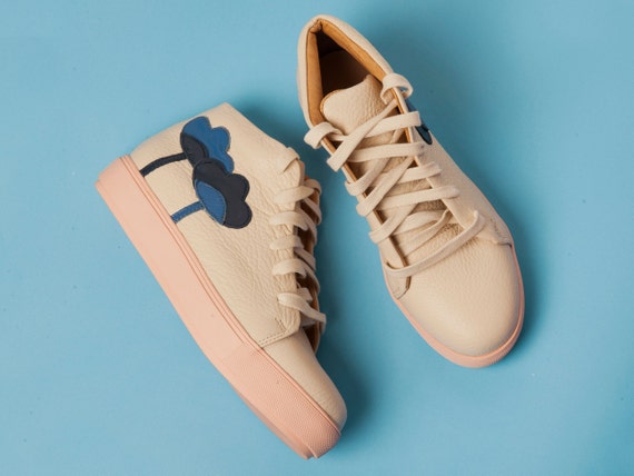 Zapatillas Botineta Nina Natural. Zapatillas de cuero urbanas | Etsy México