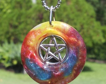 Pentacle Pendant, witchcraft, wicca, pentagram