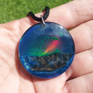 Aurora Pendant, northern lights, southern lights, Aurora Australis, Aurora Borealis, unisex gift