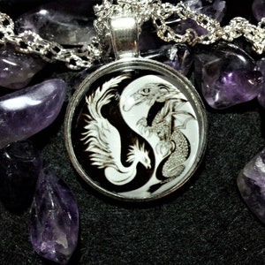 Dragon and Phoenix Necklace Mythological Jewelry Jewelry Unisex