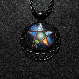 Pentacle Necklace, Wiccan Jewelry, Witchcraft Jewelry, Spiritual Jewelry, Pagan Gift, Protection pendant, Pentagram Pendant, Wicca, unisex